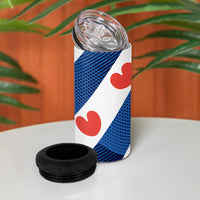Netherlands Friesland Province 4 in 1 Can Cooler Tumbler Flag Style