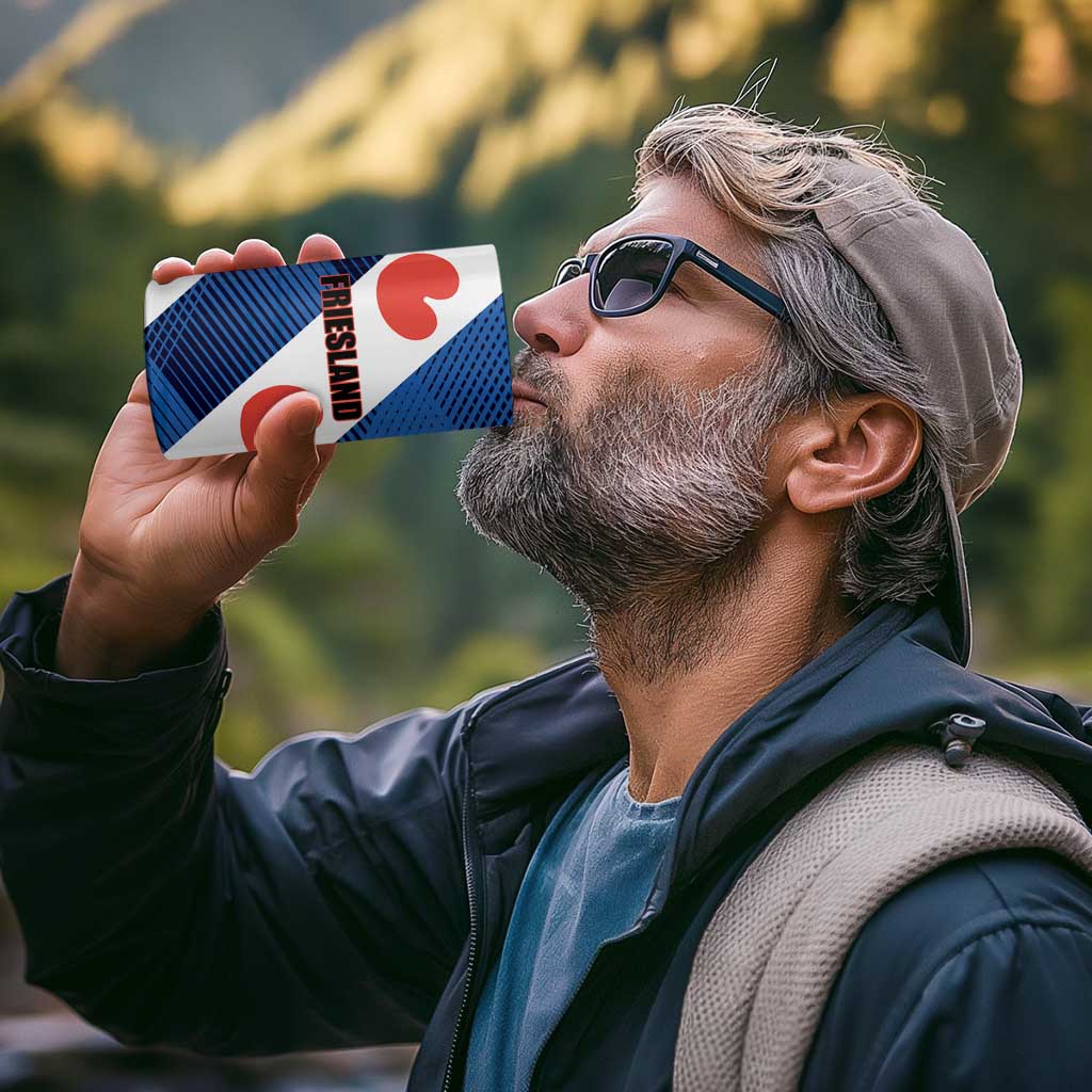 Netherlands Friesland Province 4 in 1 Can Cooler Tumbler Flag Style