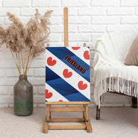 Netherlands Friesland Province Canvas Wall Art Flag Style