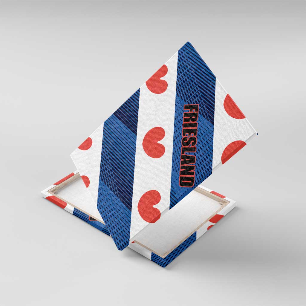 Netherlands Friesland Province Canvas Wall Art Flag Style