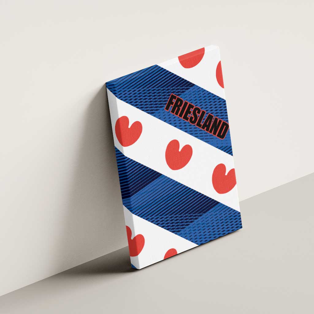 Netherlands Friesland Province Canvas Wall Art Flag Style