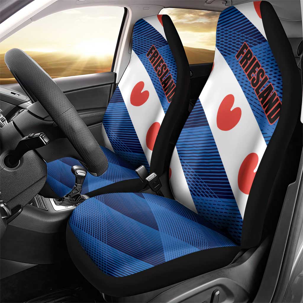 Netherlands Friesland Province Car Seat Cover Flag Style