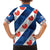 Netherlands Friesland Province Family Matching Off The Shoulder Long Sleeve Dress and Hawaiian Shirt Flag Style