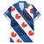 Netherlands Friesland Province Family Matching Off Shoulder Maxi Dress and Hawaiian Shirt Flag Style