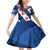 Netherlands Friesland Province Family Matching Off Shoulder Short Dress and Hawaiian Shirt Flag Style
