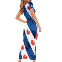Netherlands Friesland Province Family Matching Short Sleeve Bodycon Dress and Hawaiian Shirt Flag Style