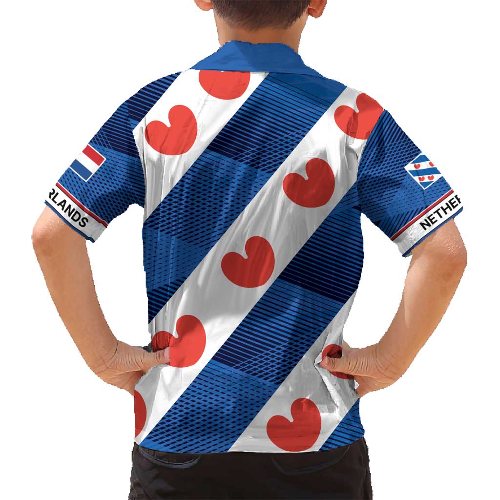 Netherlands Friesland Province Family Matching Summer Maxi Dress and Hawaiian Shirt Flag Style