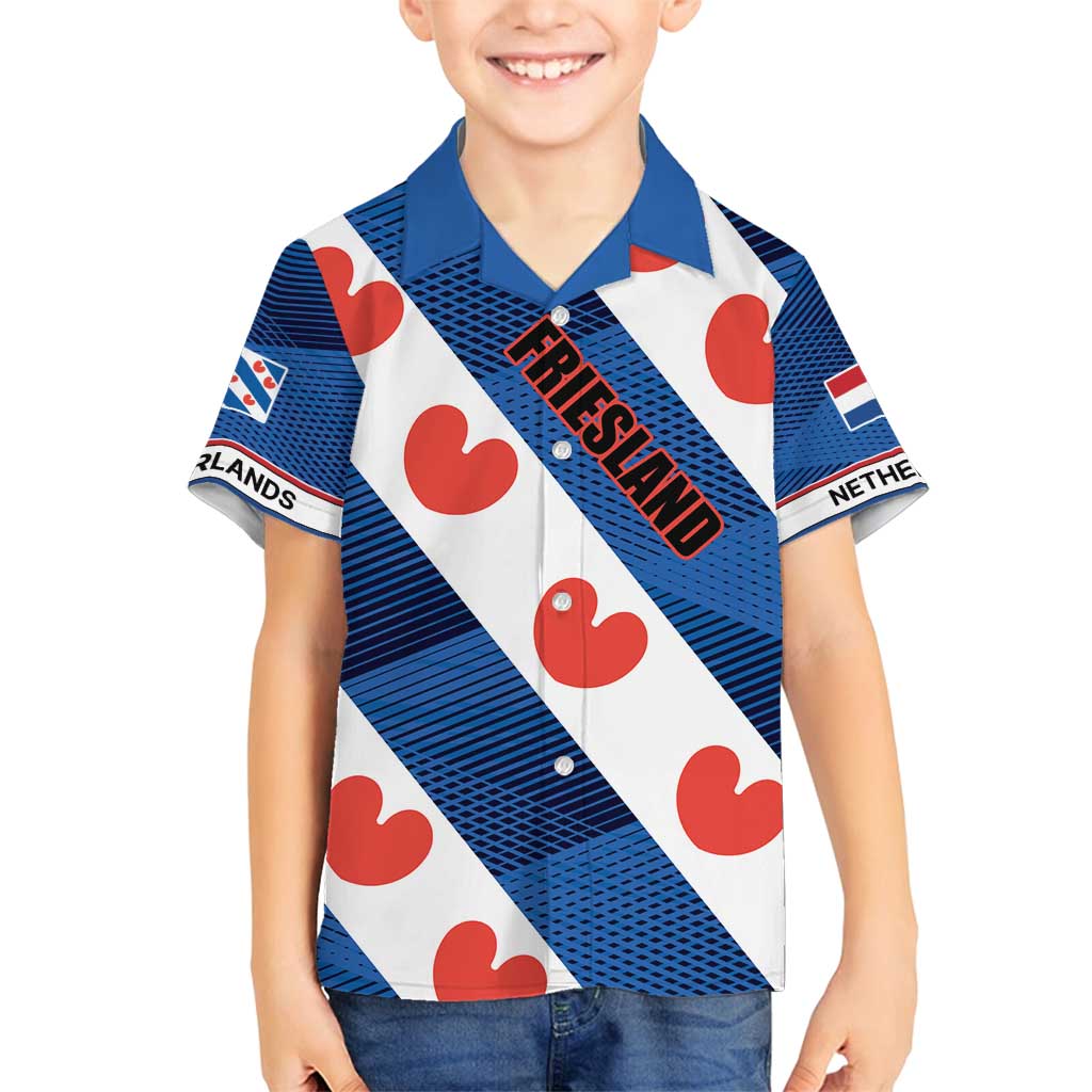 Netherlands Friesland Province Family Matching Summer Maxi Dress and Hawaiian Shirt Flag Style