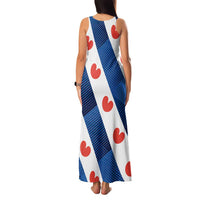 Netherlands Friesland Province Family Matching Tank Maxi Dress and Hawaiian Shirt Flag Style