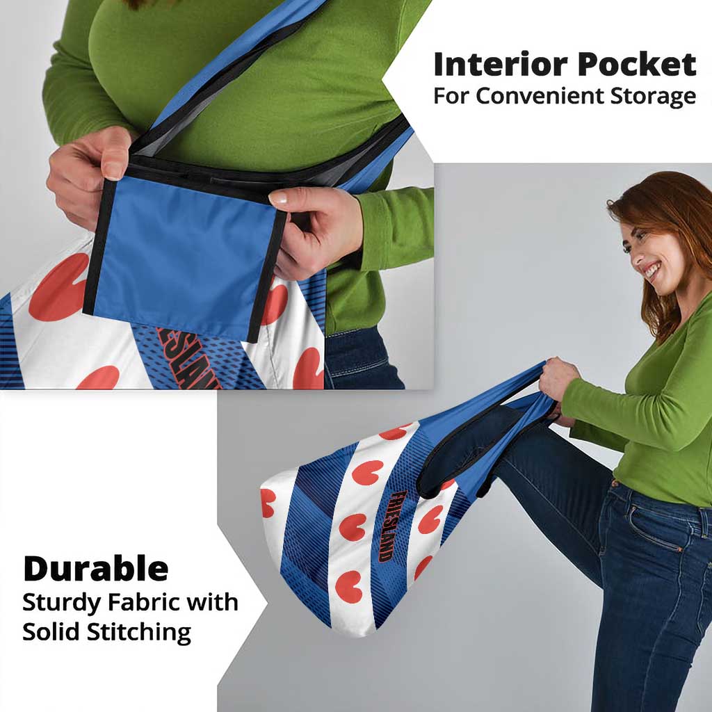 Netherlands Friesland Province Grocery Bag Flag Style