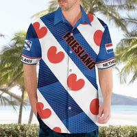 Netherlands Friesland Province Hawaiian Shirt Flag Style