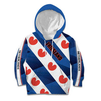 Netherlands Friesland Province Kid Hoodie Flag Style