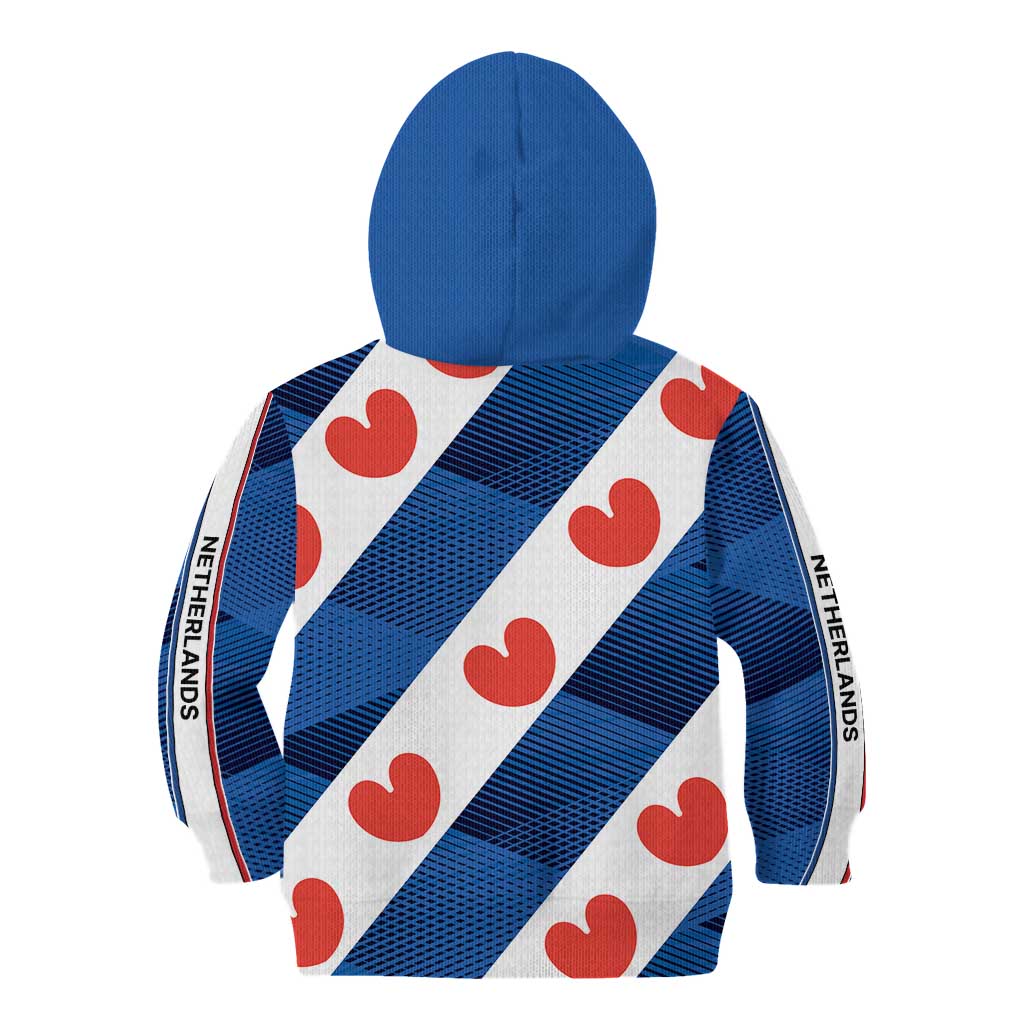 Netherlands Friesland Province Kid Hoodie Flag Style
