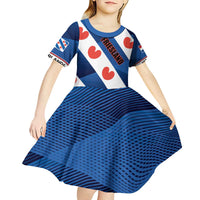 Netherlands Friesland Province Kid Short Sleeve Dress Flag Style