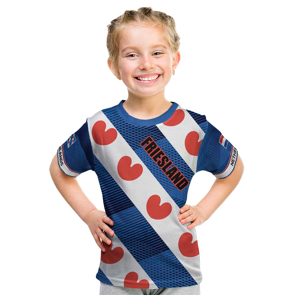 Netherlands Friesland Province Kid T Shirt Flag Style