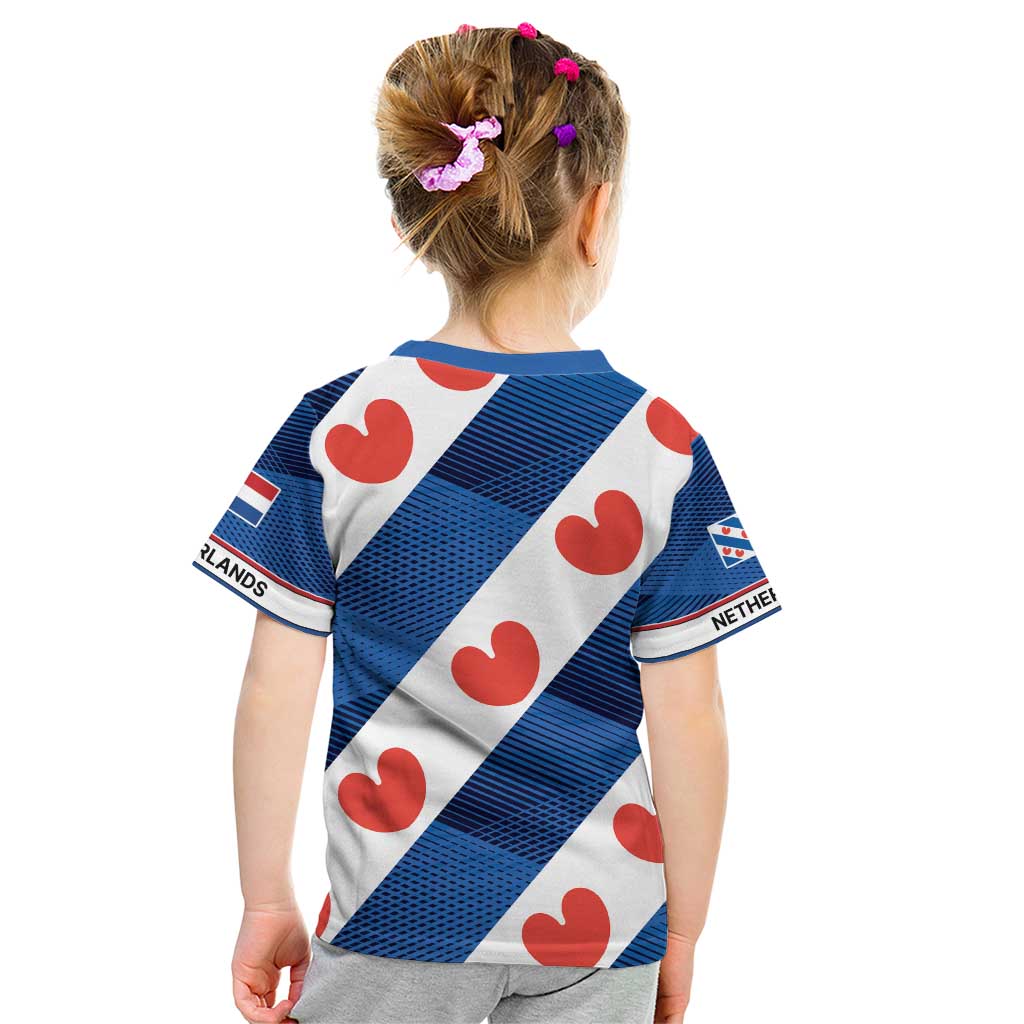 Netherlands Friesland Province Kid T Shirt Flag Style