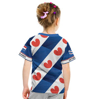 Netherlands Friesland Province Kid T Shirt Flag Style