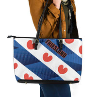 Netherlands Friesland Province Leather Tote Bag Flag Style
