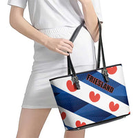 Netherlands Friesland Province Leather Tote Bag Flag Style