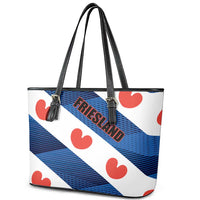 Netherlands Friesland Province Leather Tote Bag Flag Style