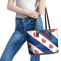 Netherlands Friesland Province Leather Tote Bag Flag Style