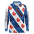 Netherlands Friesland Province Long Sleeve Polo Shirt Flag Style