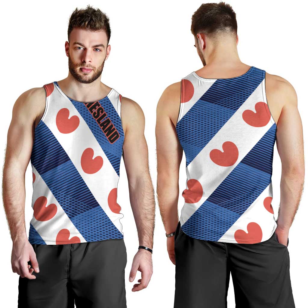 Netherlands Friesland Province Men Tank Top Flag Style