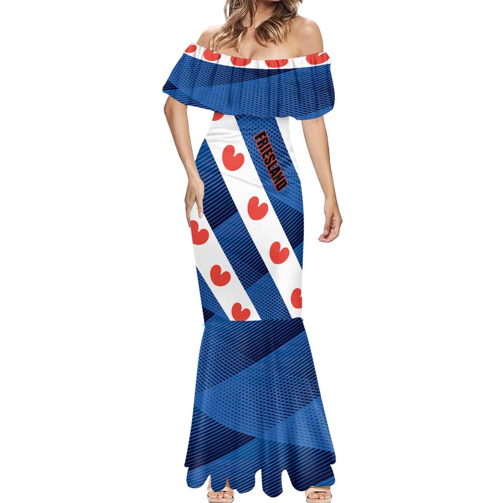Netherlands Friesland Province Mermaid Dress Flag Style