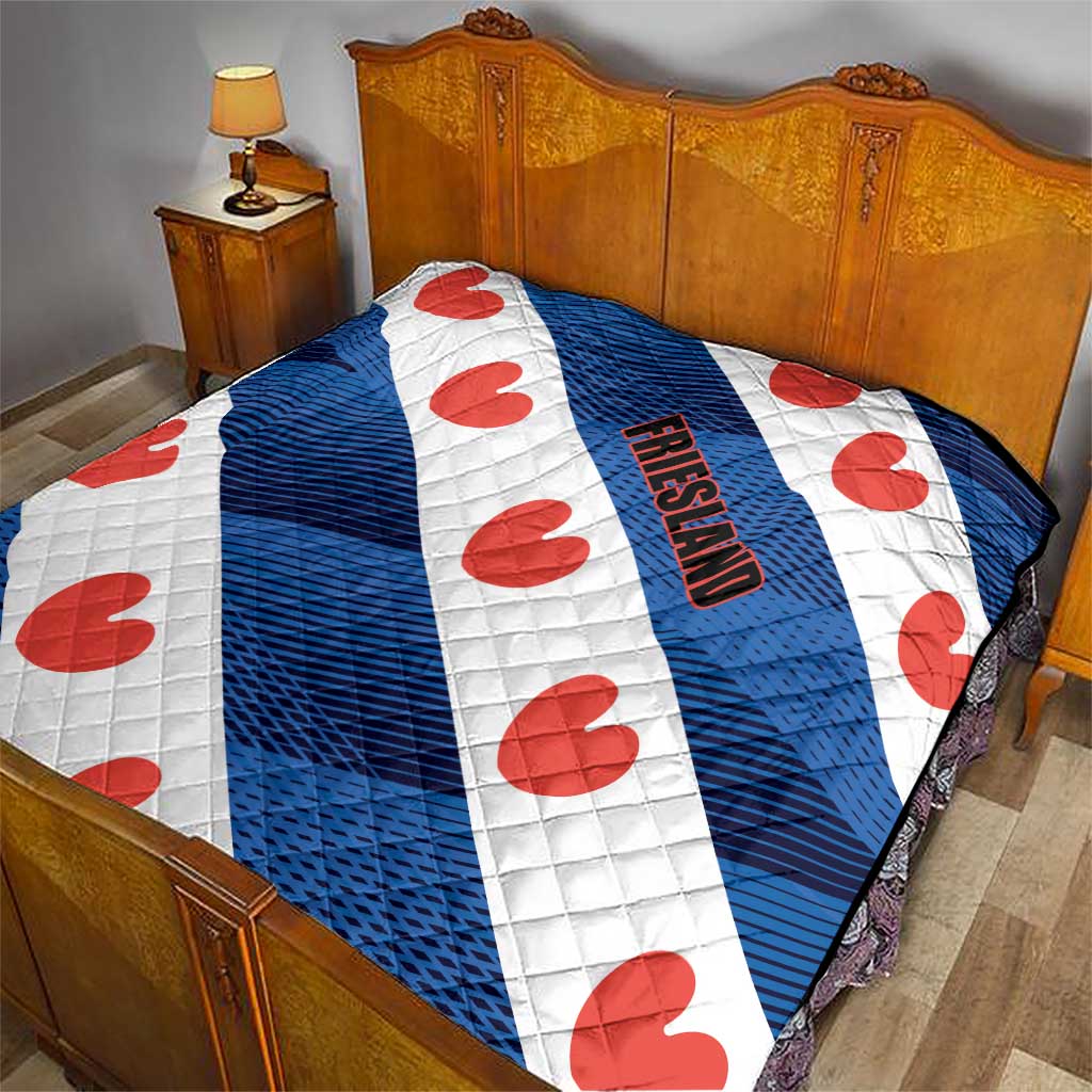 Netherlands Friesland Province Quilt Flag Style
