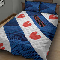 Netherlands Friesland Province Quilt Bed Set Flag Style