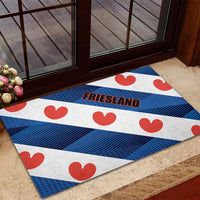 Netherlands Friesland Province Rubber Doormat Flag Style
