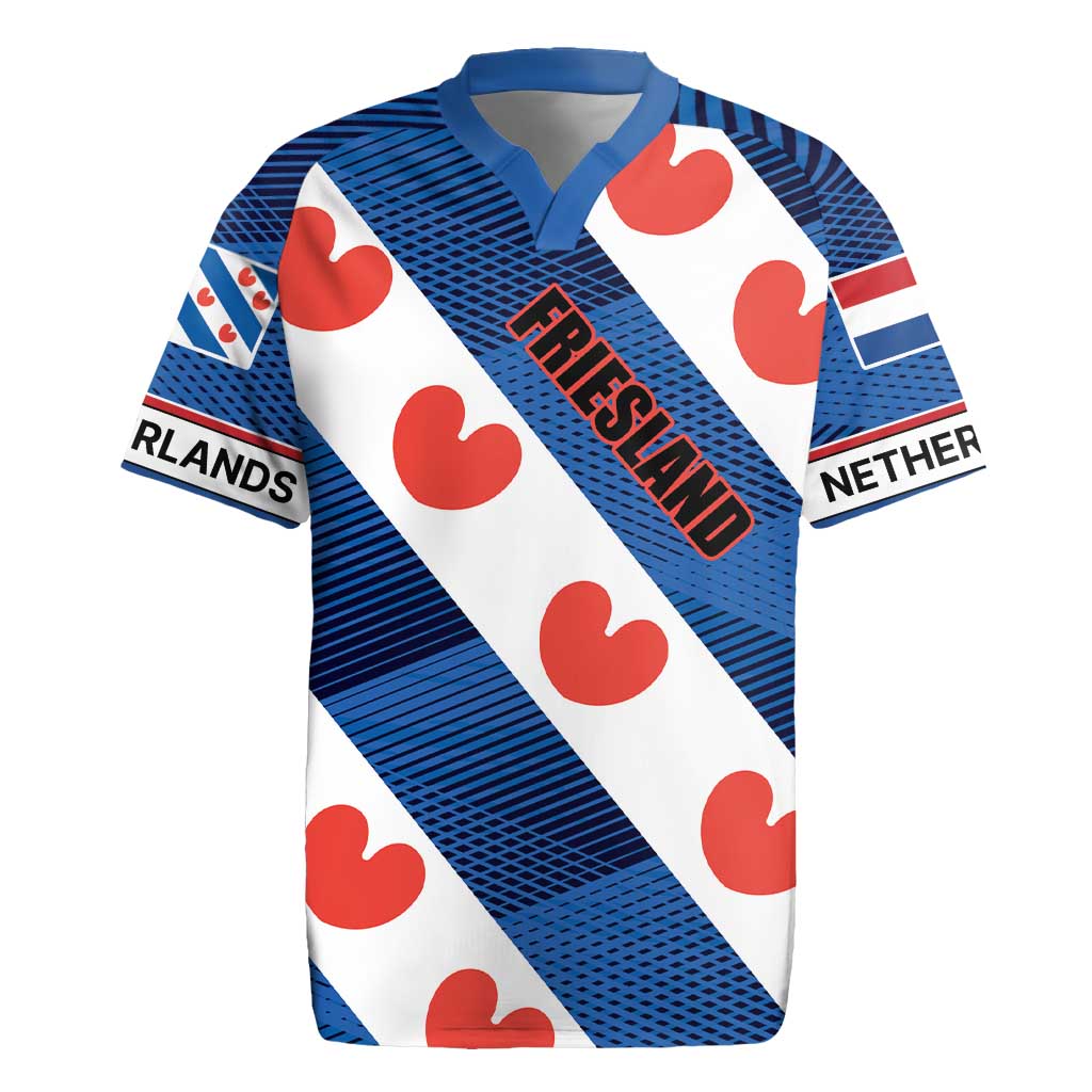 Netherlands Friesland Province Rugby Jersey Flag Style