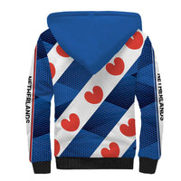 Netherlands Friesland Province Sherpa Hoodie Flag Style