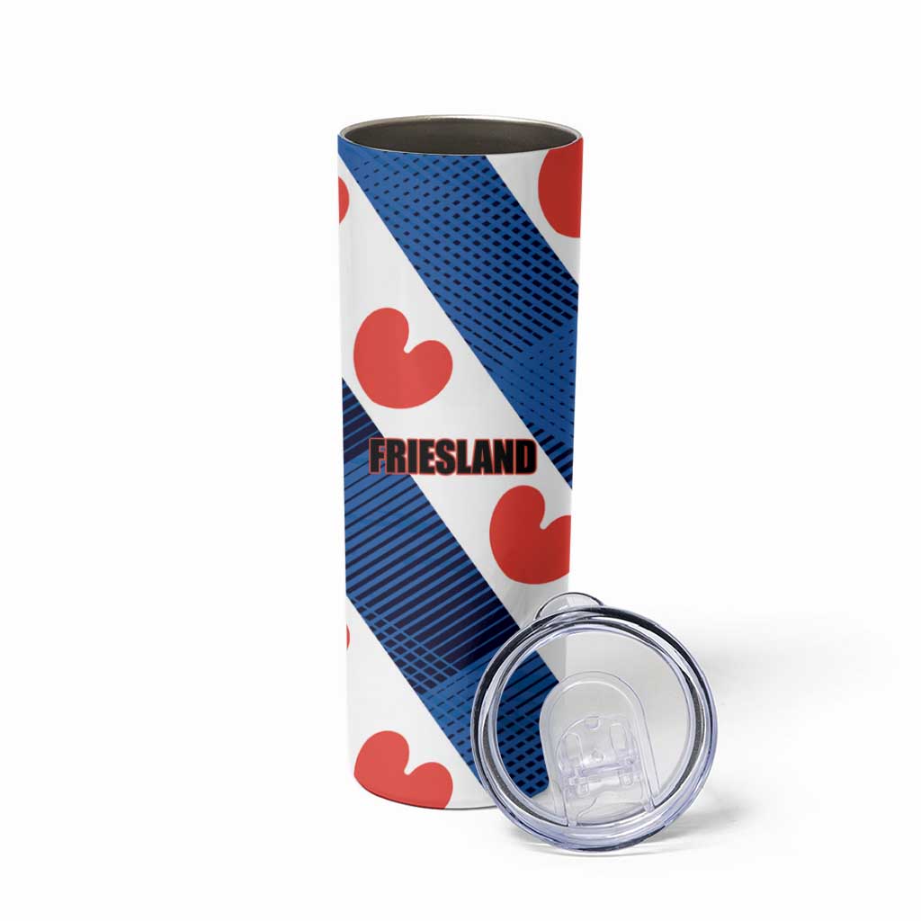 Netherlands Friesland Province Skinny Tumbler Flag Style