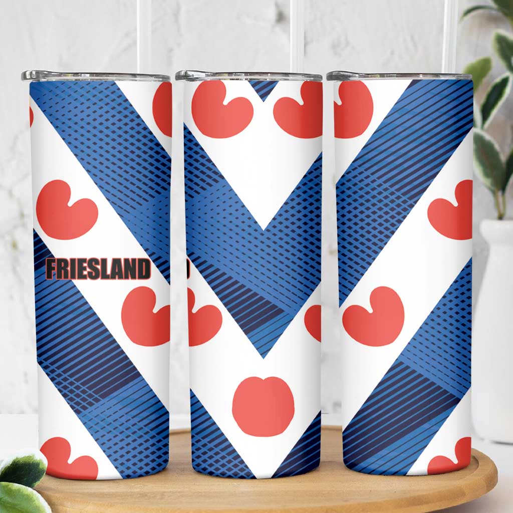 Netherlands Friesland Province Skinny Tumbler Flag Style