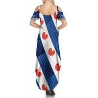 Netherlands Friesland Province Summer Maxi Dress Flag Style
