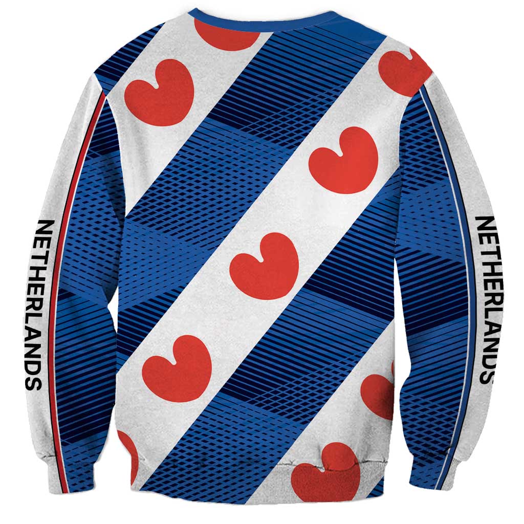 Netherlands Friesland Province Sweatshirt Flag Style