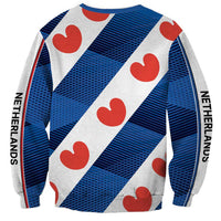 Netherlands Friesland Province Sweatshirt Flag Style