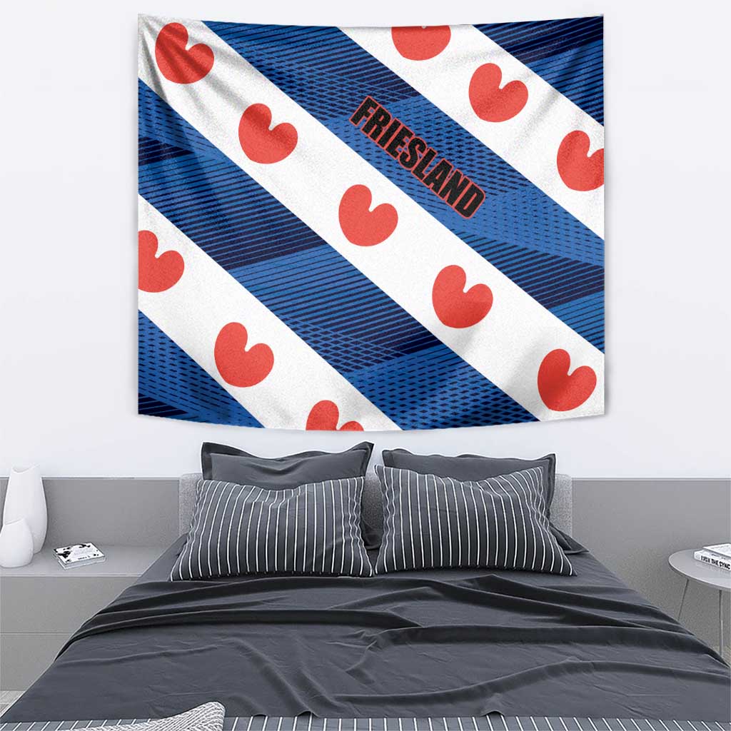 Netherlands Friesland Province Tapestry Flag Style