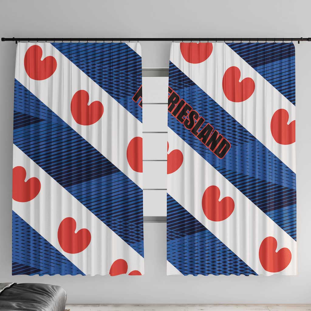 Netherlands Friesland Province Window Curtain Flag Style