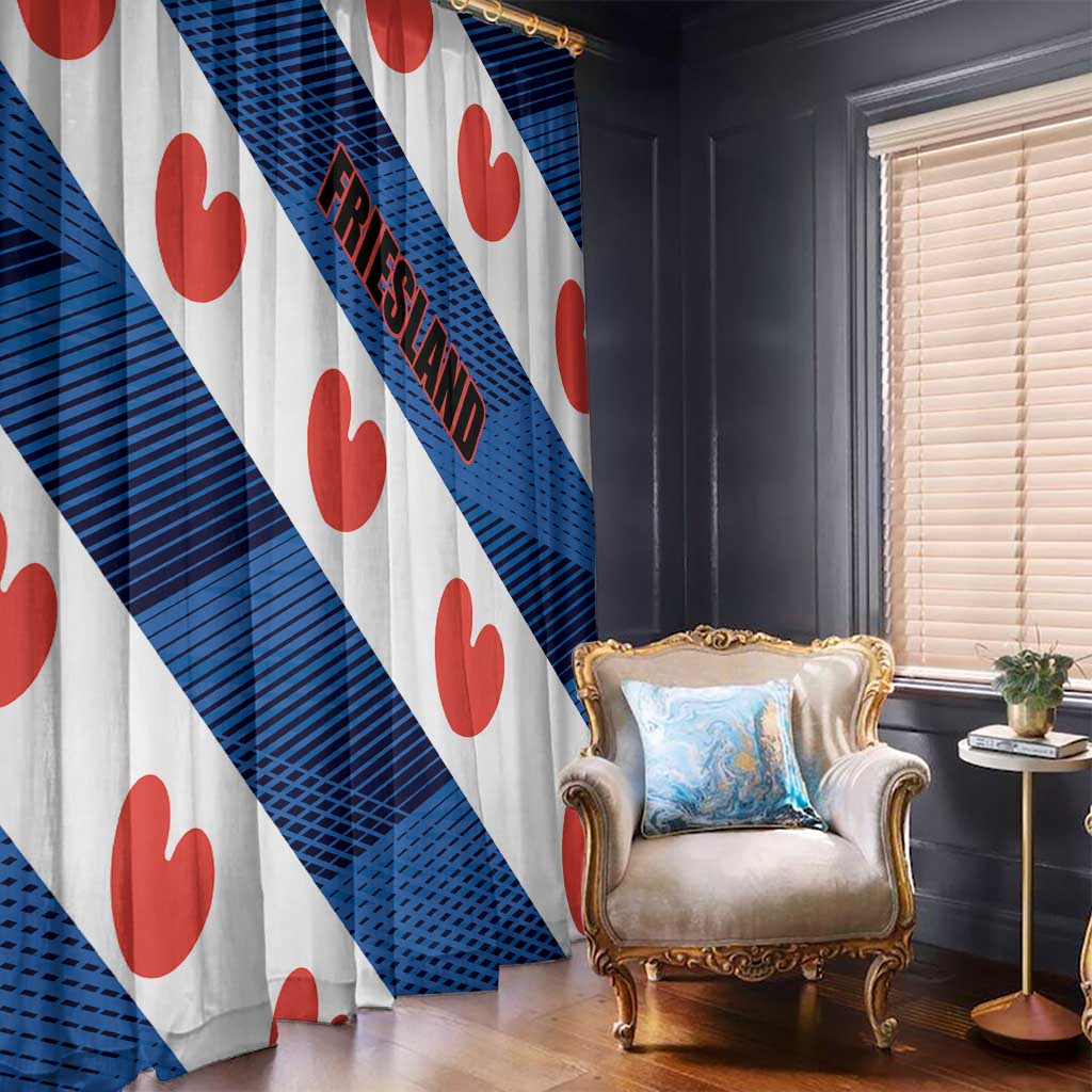Netherlands Friesland Province Window Curtain Flag Style