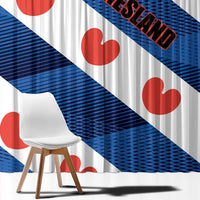 Netherlands Friesland Province Window Curtain Flag Style