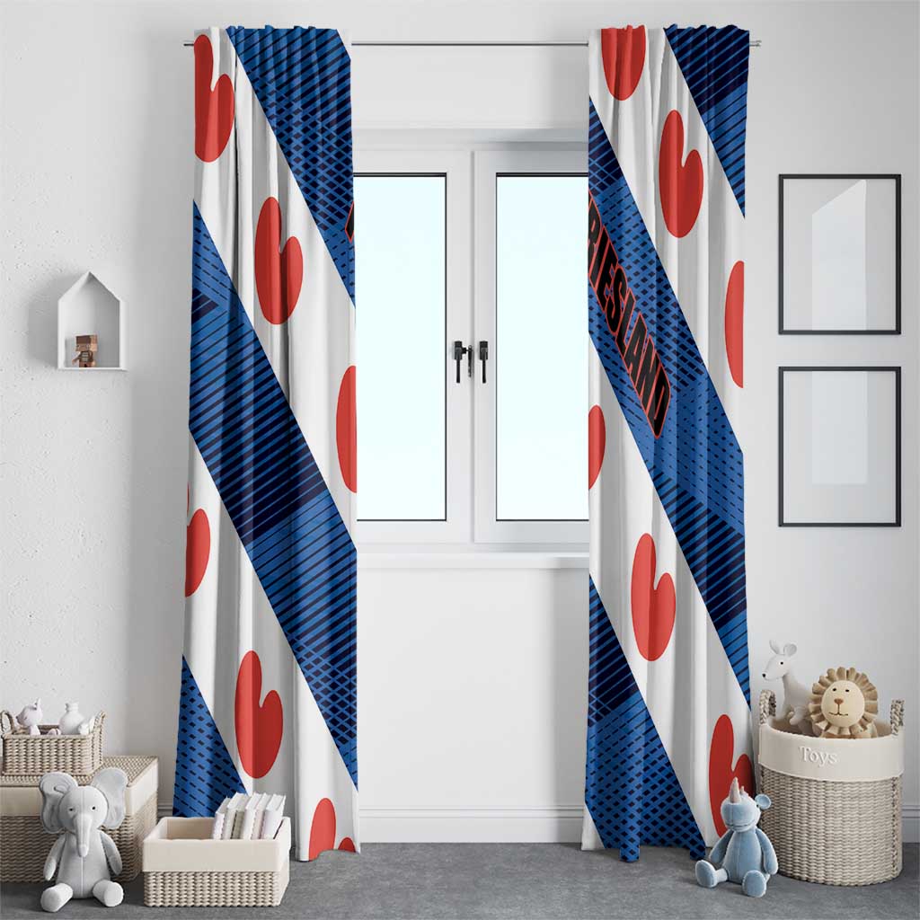 Netherlands Friesland Province Window Curtain Flag Style