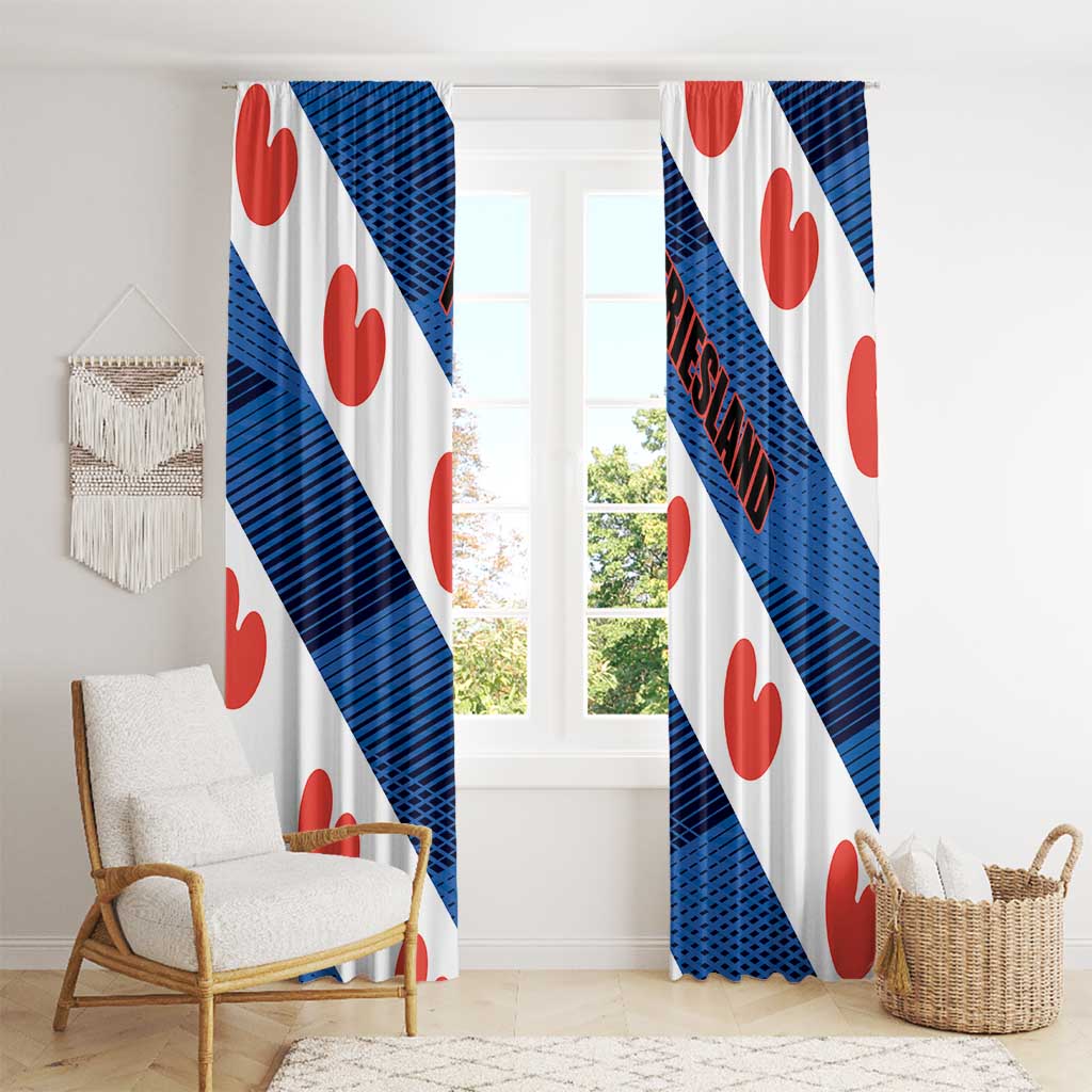 Netherlands Friesland Province Window Curtain Flag Style