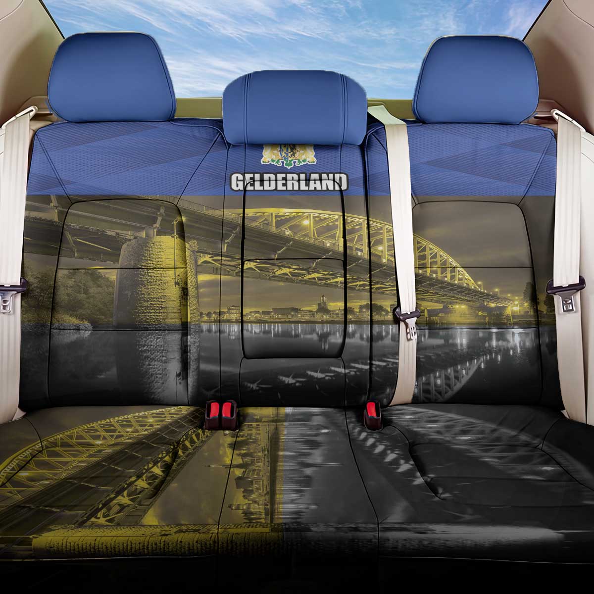 Netherlands Gelderland Province Back Car Seat Cover Flag Style