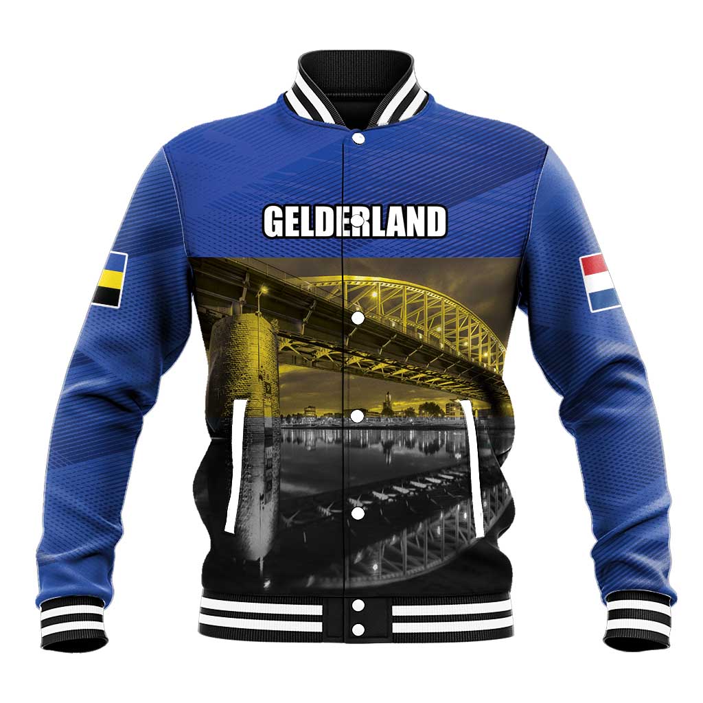 Netherlands Gelderland Province Baseball Jacket Flag Style