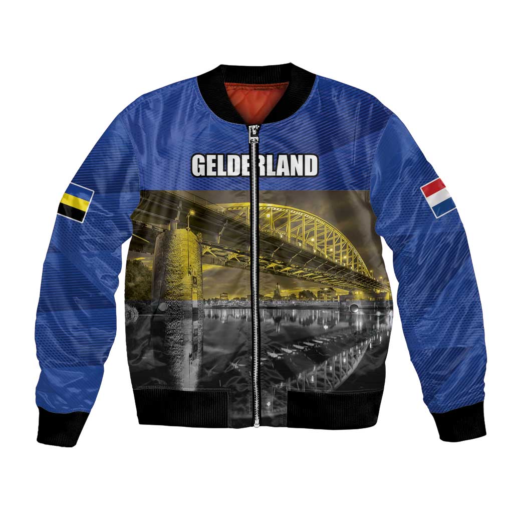 Netherlands Gelderland Province Bomber Jacket Flag Style
