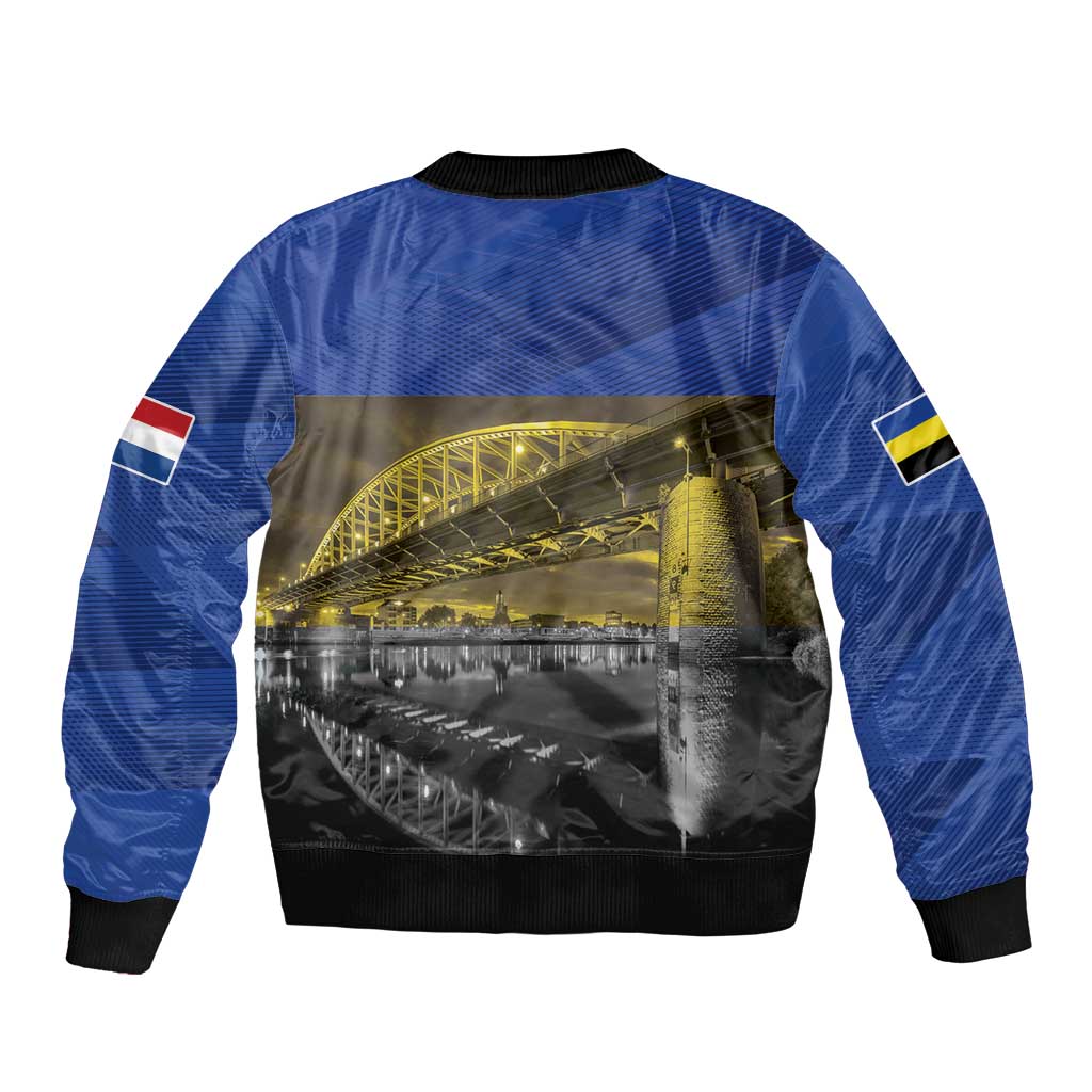 Netherlands Gelderland Province Bomber Jacket Flag Style