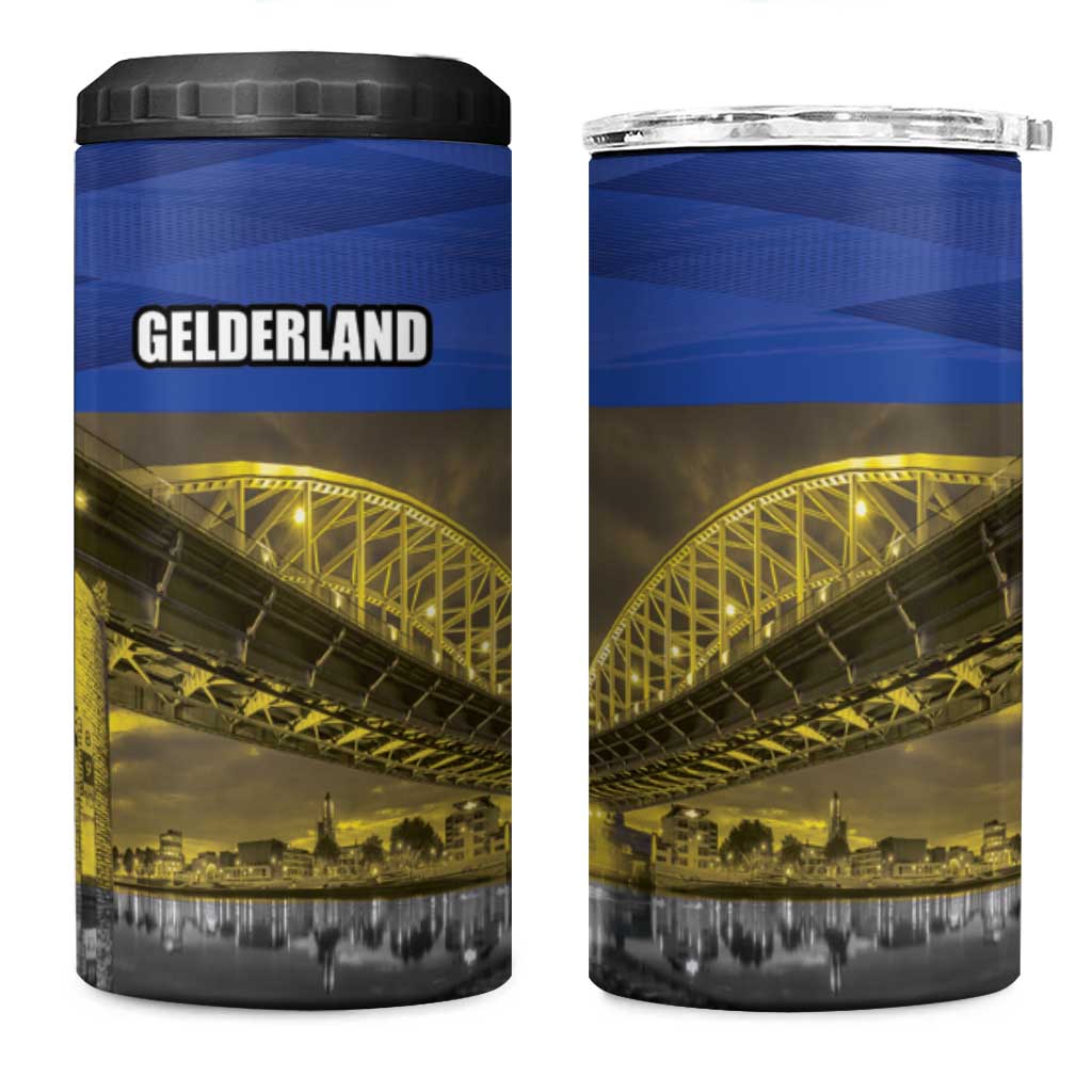 Netherlands Gelderland Province 4 in 1 Can Cooler Tumbler Flag Style