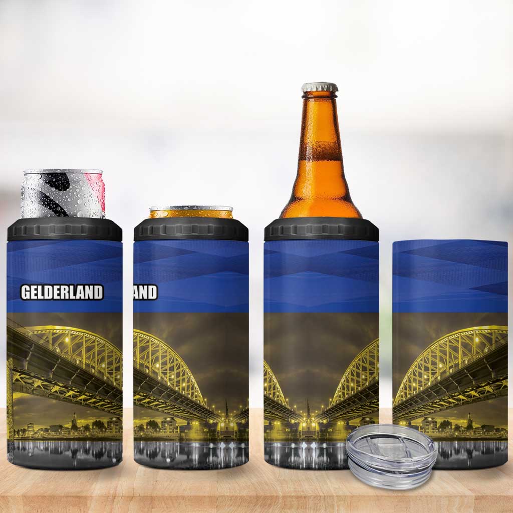 Netherlands Gelderland Province 4 in 1 Can Cooler Tumbler Flag Style